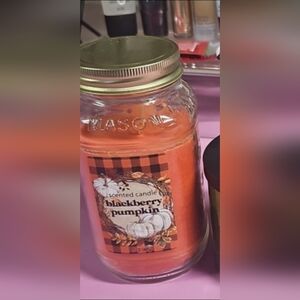 New Blackberry Pumpkin Scented Candle - Mason Jar